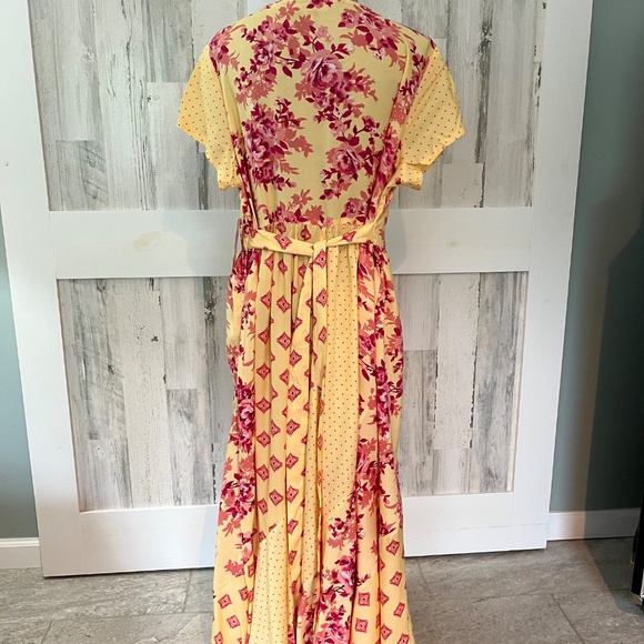 Floral Yellow and Pink Maxi Dress - Picture 4 of 11